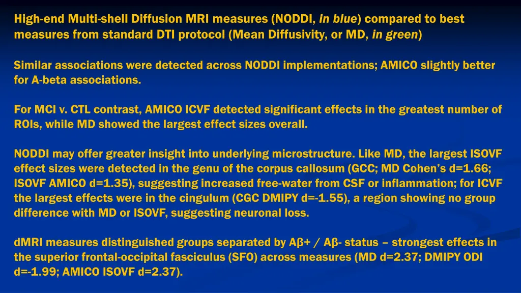 high end multi shell diffusion mri measures noddi