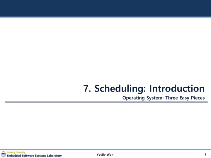 7 scheduling introduction operating system three