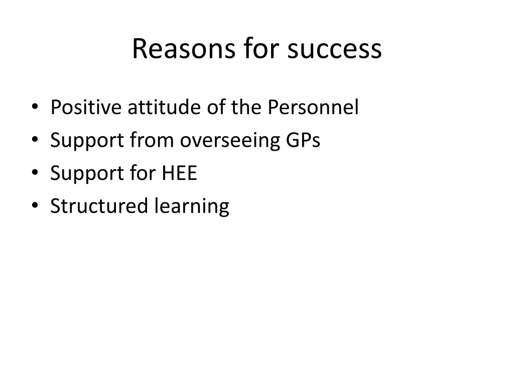 reasons for success