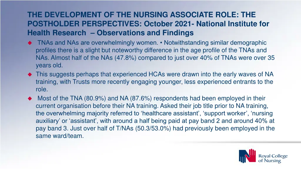 the development of the nursing associate role