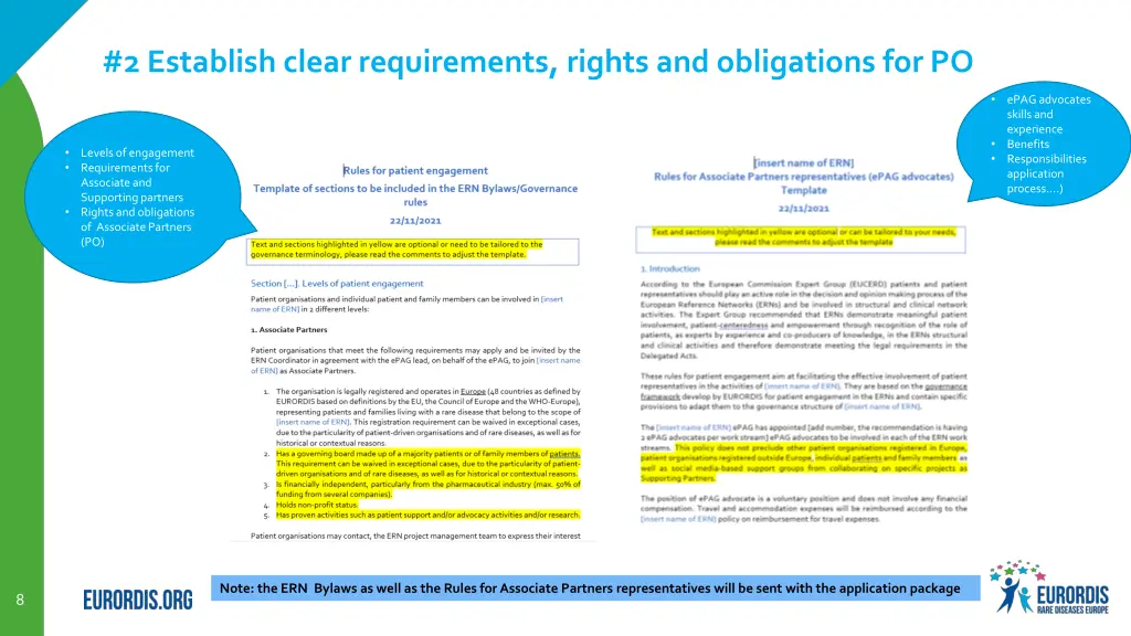 2 establish clear requirements rights