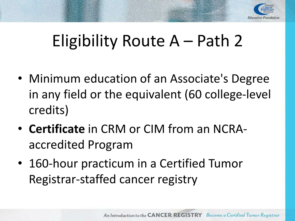 eligibility route a path 2