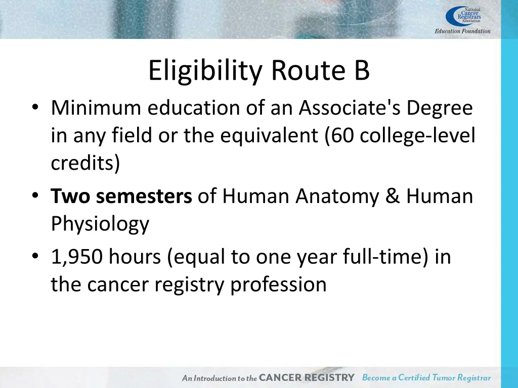 eligibility route b