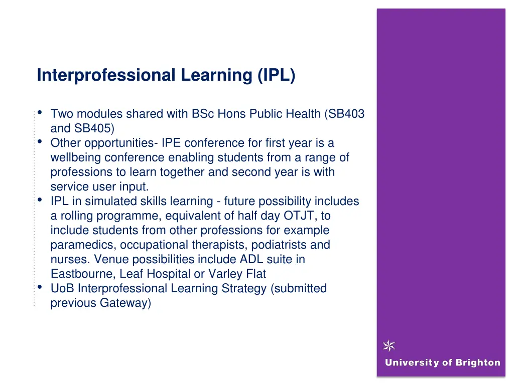 interprofessional learning ipl