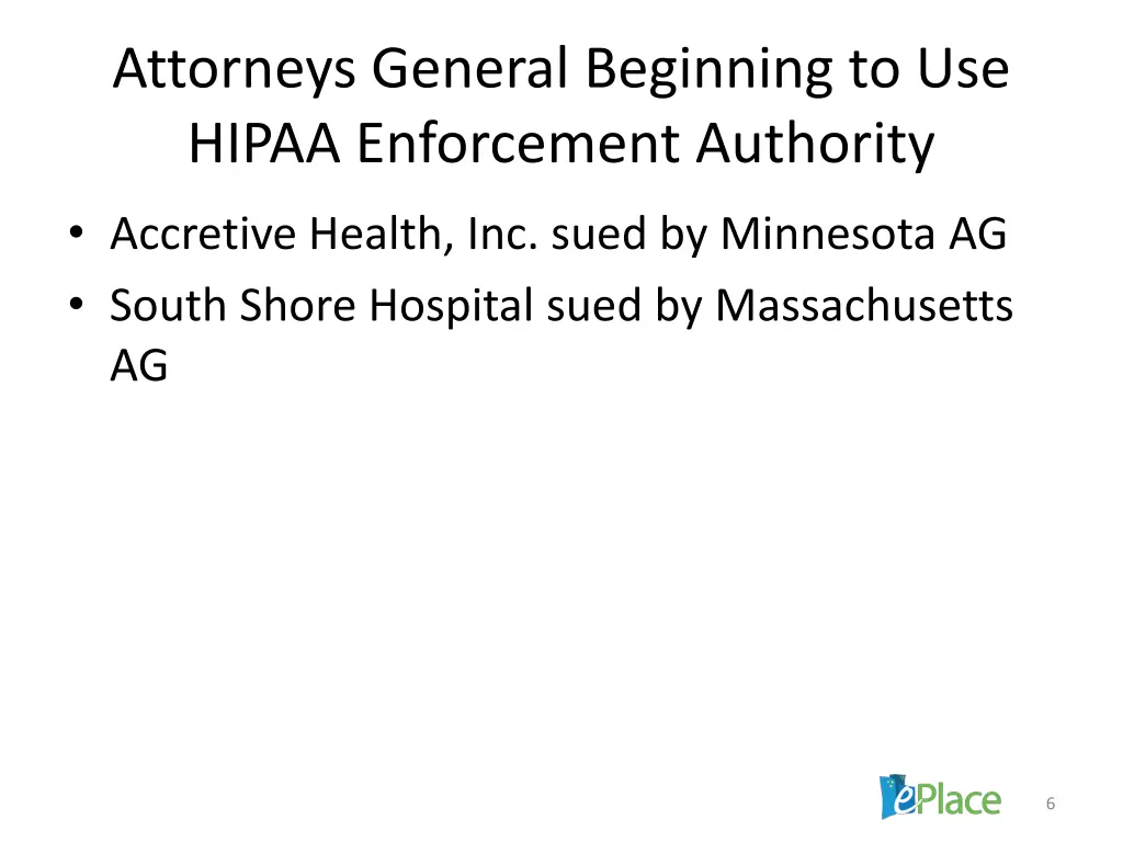 attorneys general beginning to use hipaa