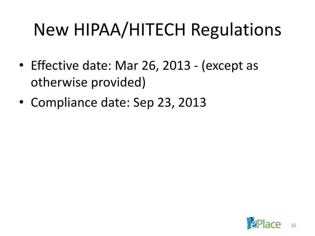 new hipaa hitech regulations