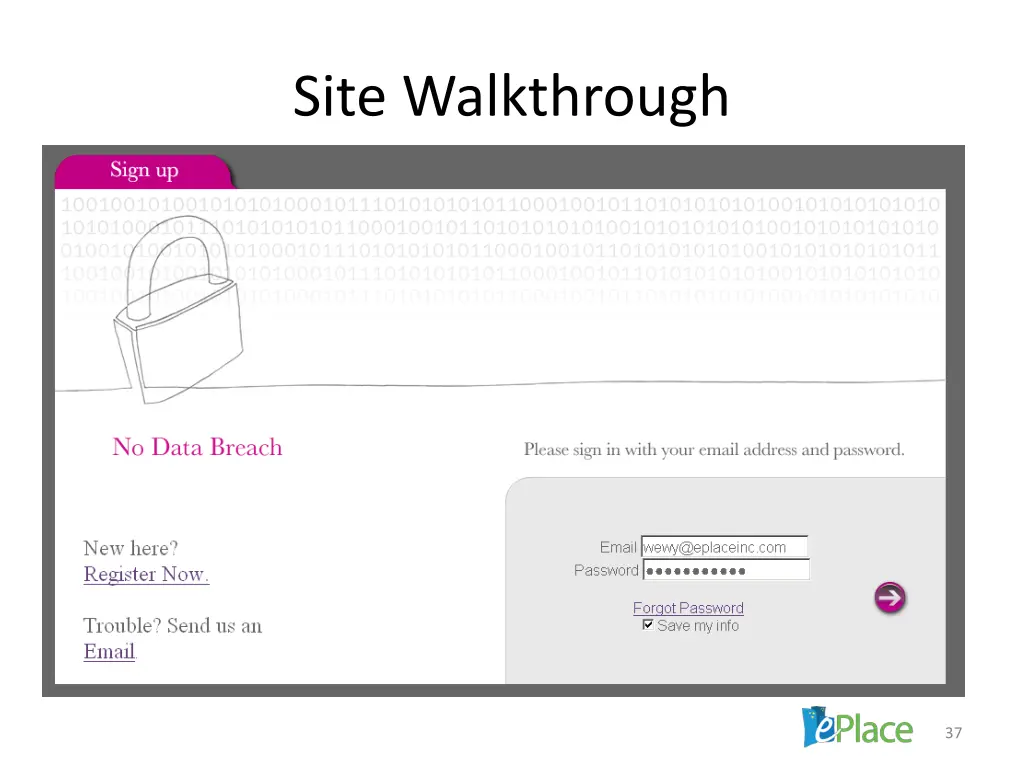 site walkthrough