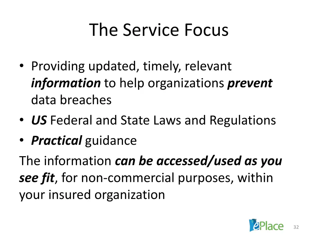 the service focus