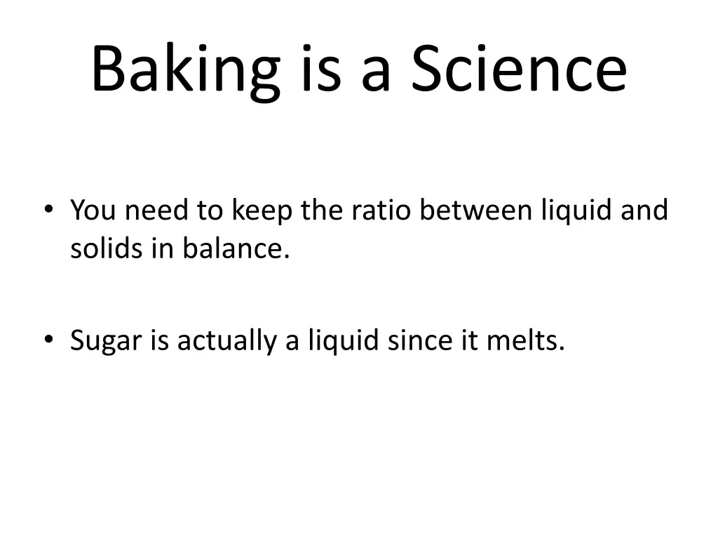 baking is a science