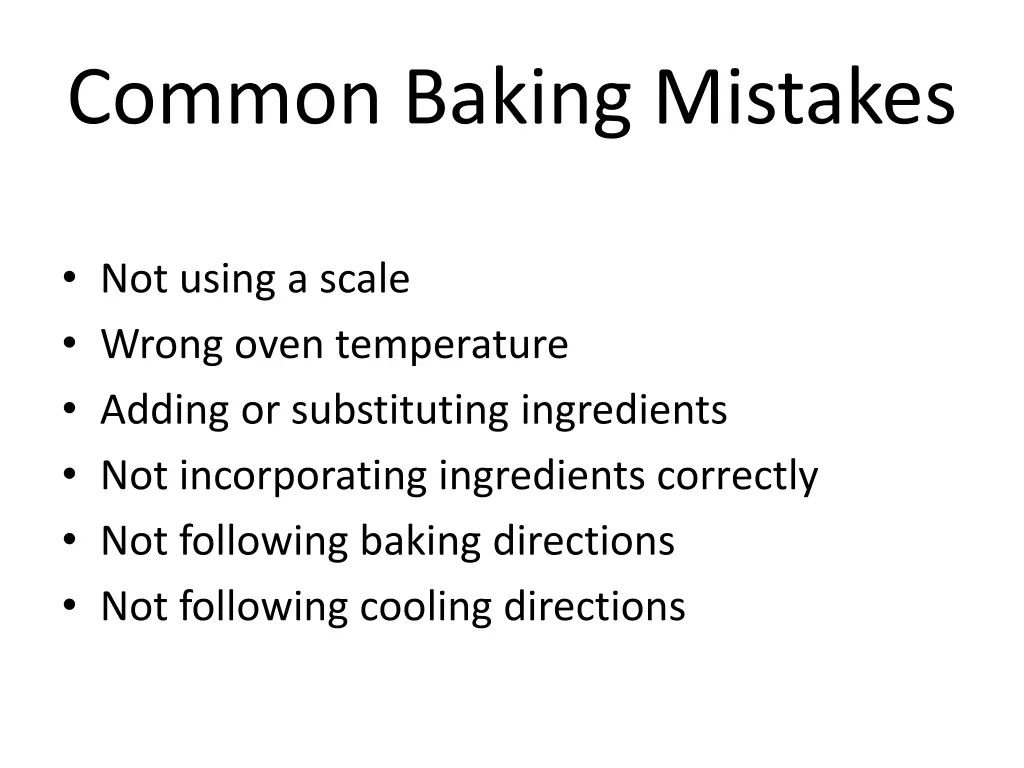 common baking mistakes 1