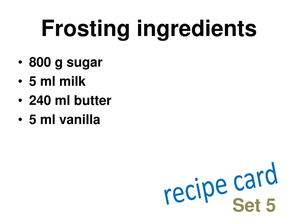 frosting ingredients