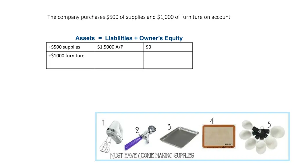 the company purchases 500 of supplies 1