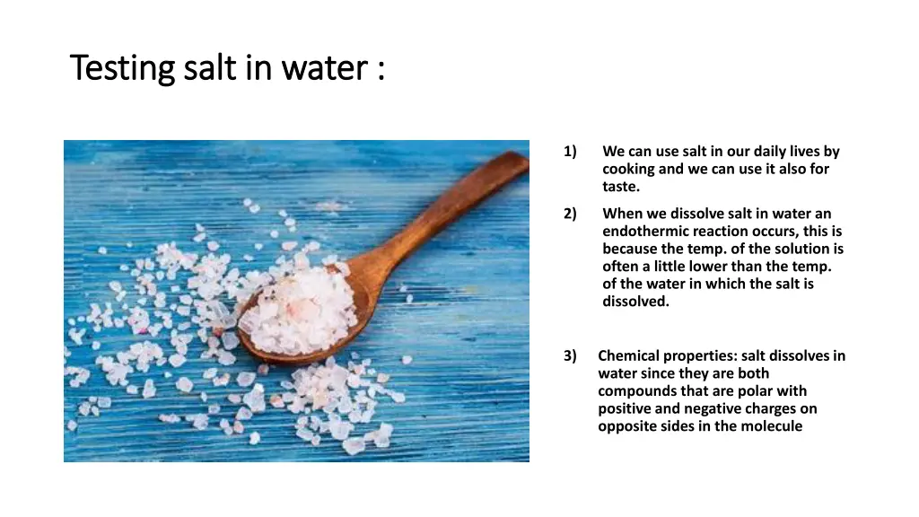 testing salt in water testing salt in water