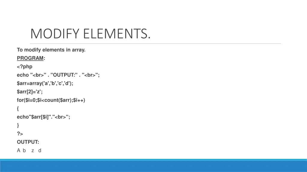 modify elements