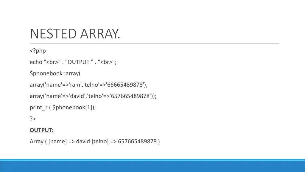 nested array