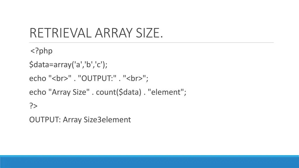 retrieval array size