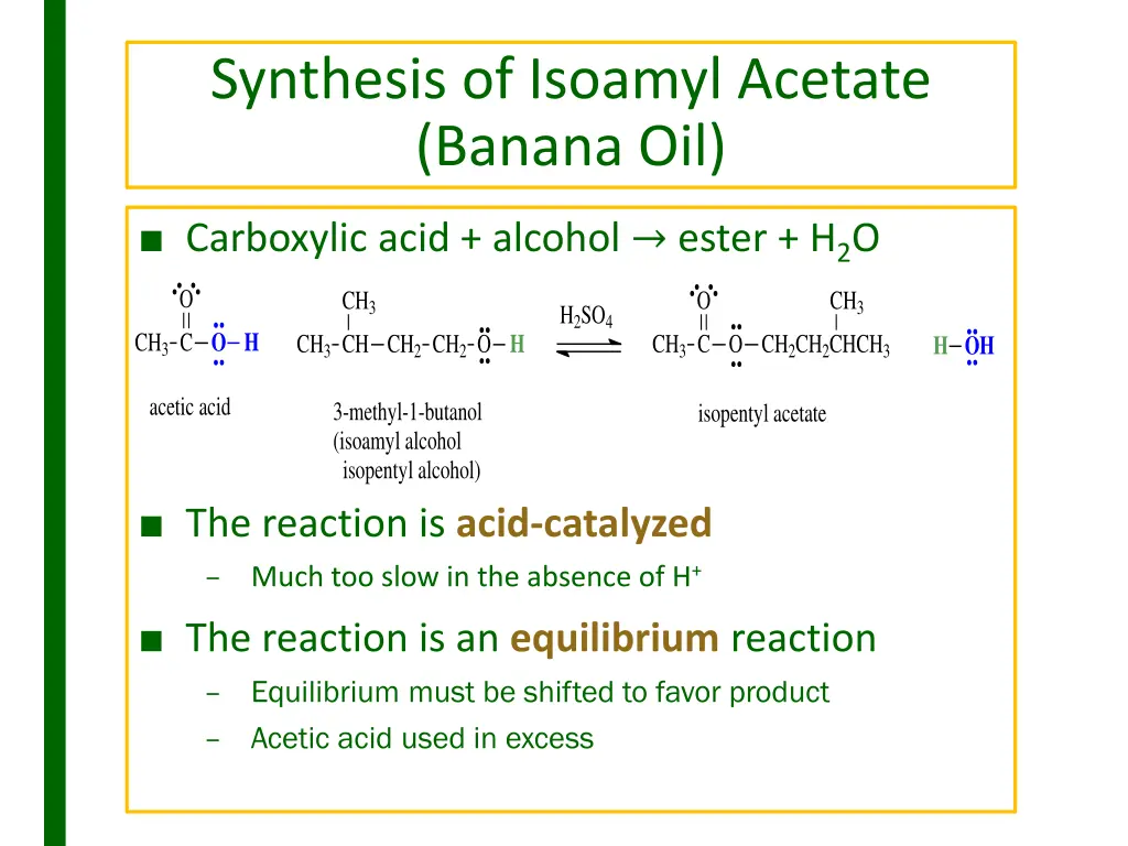 synthesis of isoamyl acetate banana oil