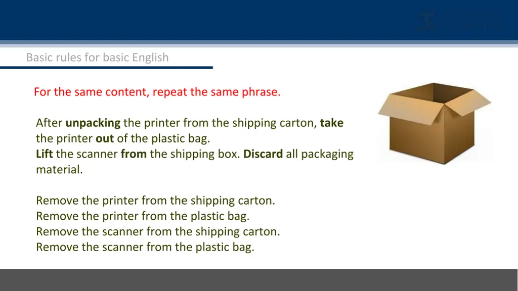 basic rules for basic english 5