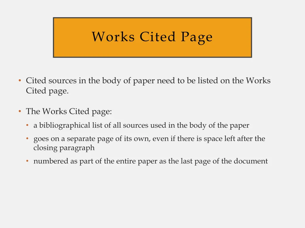 works cited page