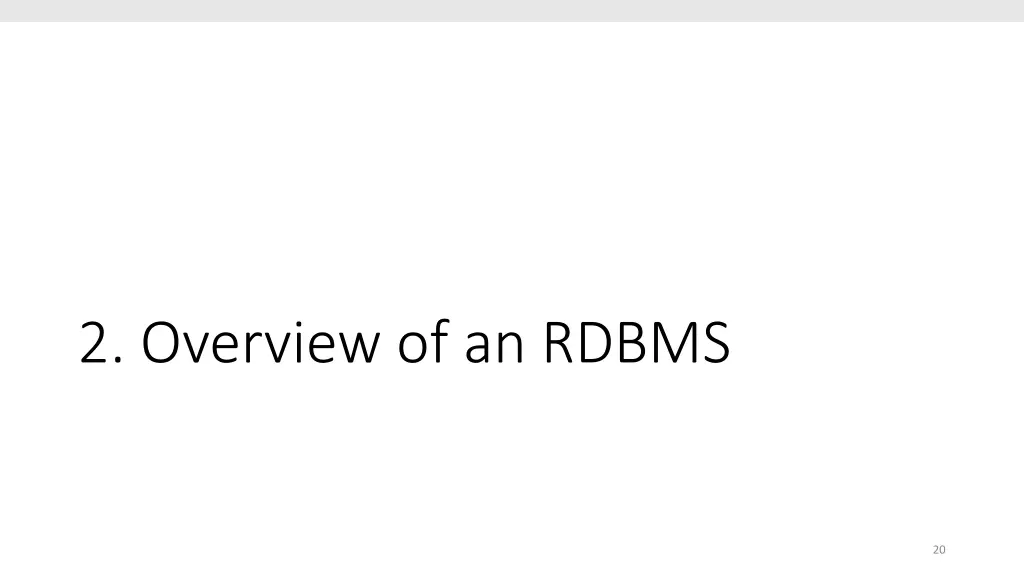 2 overview of an rdbms