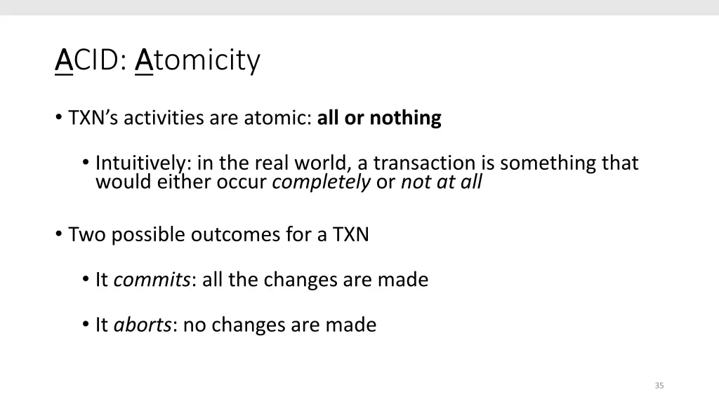 a acid a atomicity