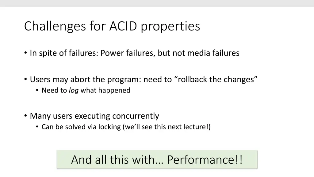 challenges for acid properties