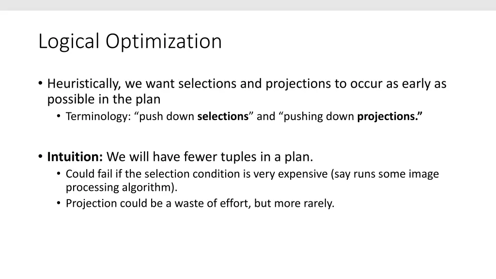 logical optimization