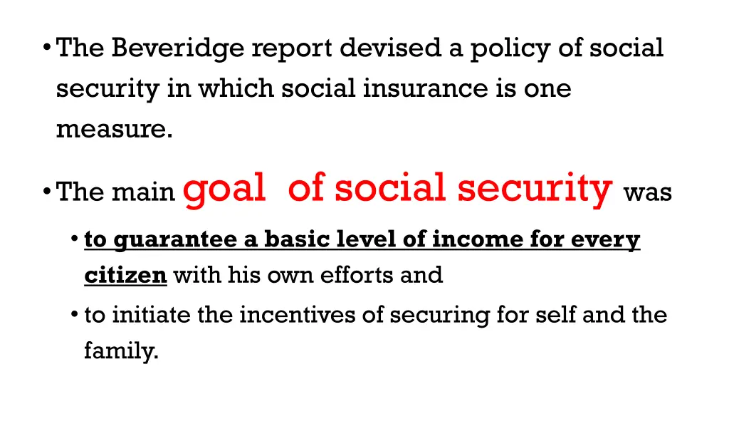 the beveridge report devised a policy of social