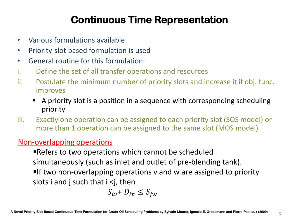 continuous time representation continuous time