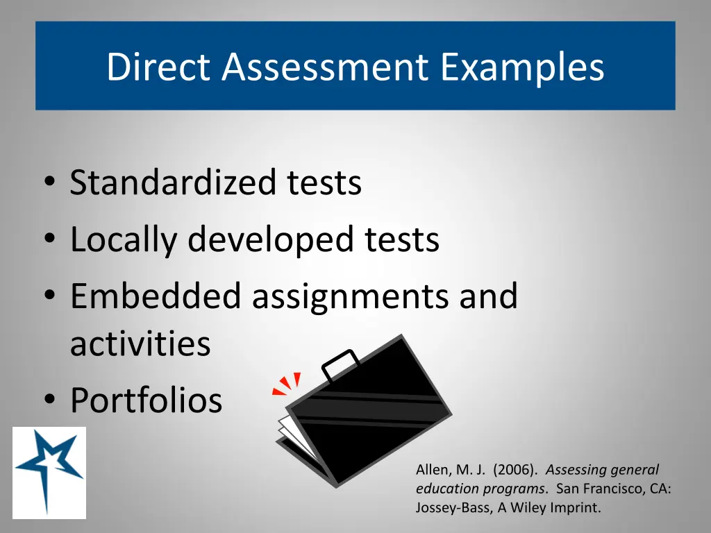 direct assessment examples