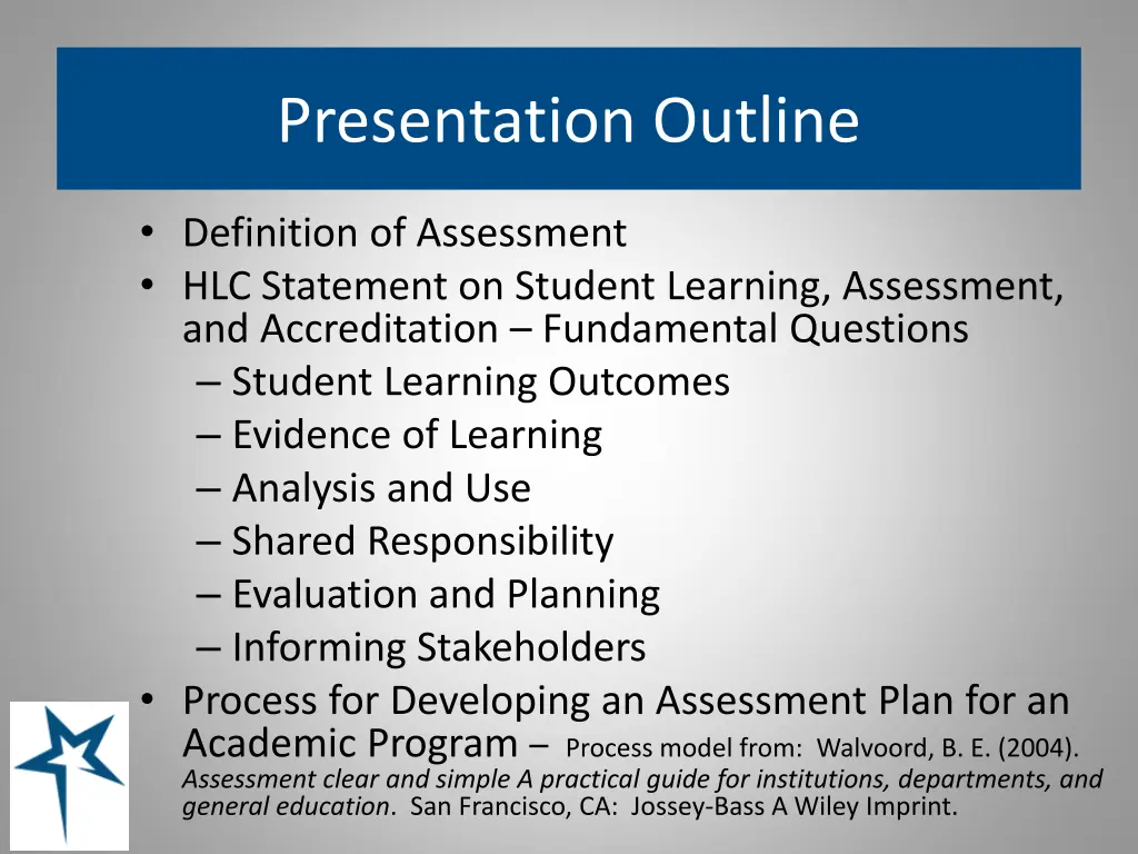 presentation outline