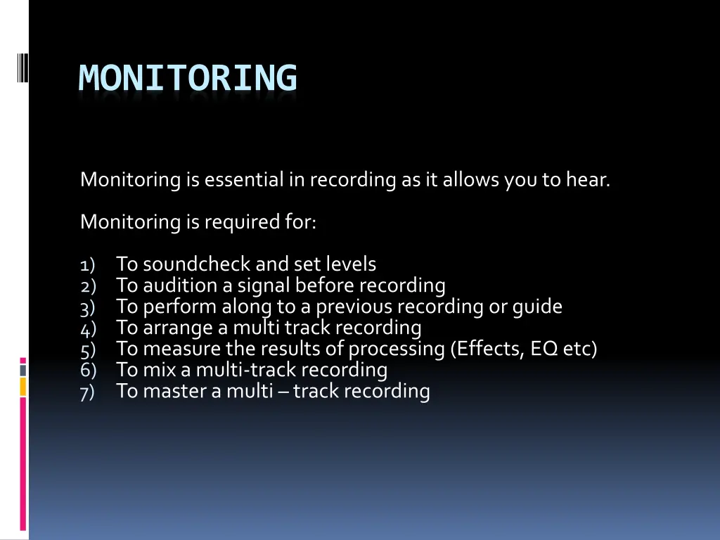 monitoring