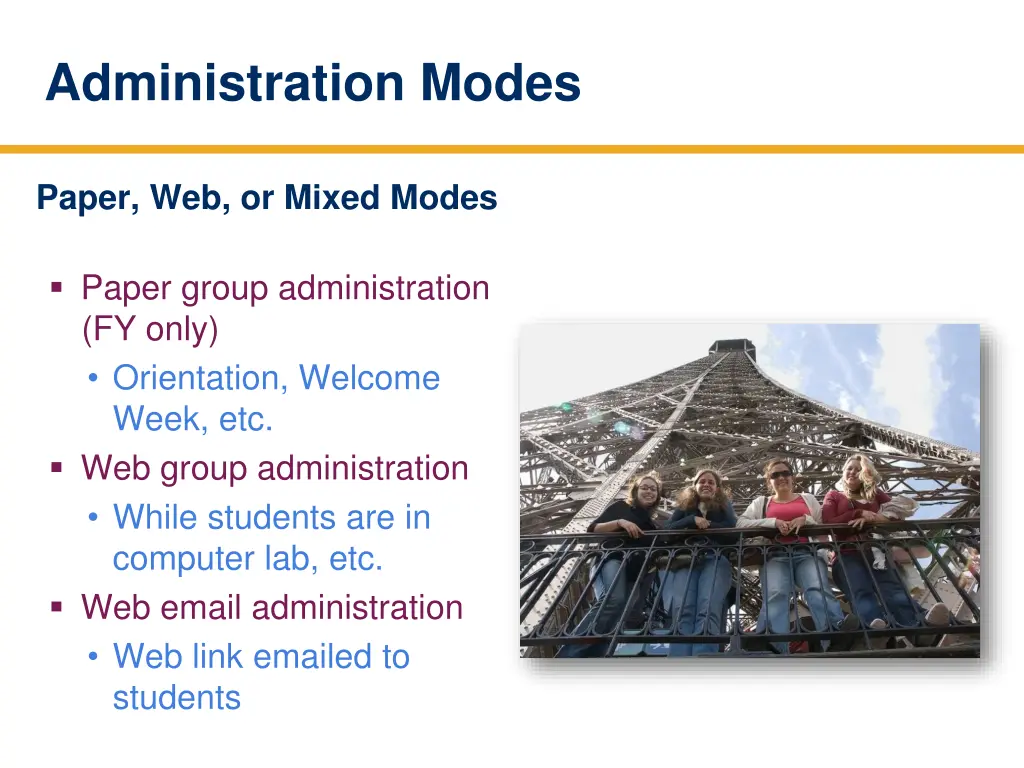 administration modes