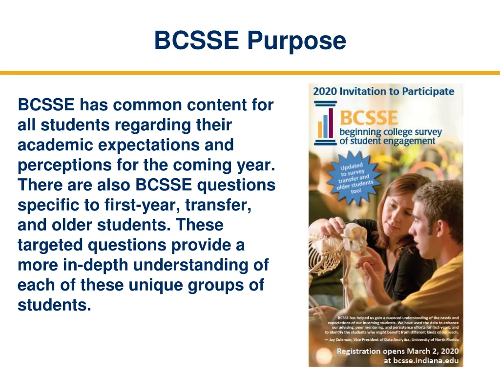 bcsse purpose