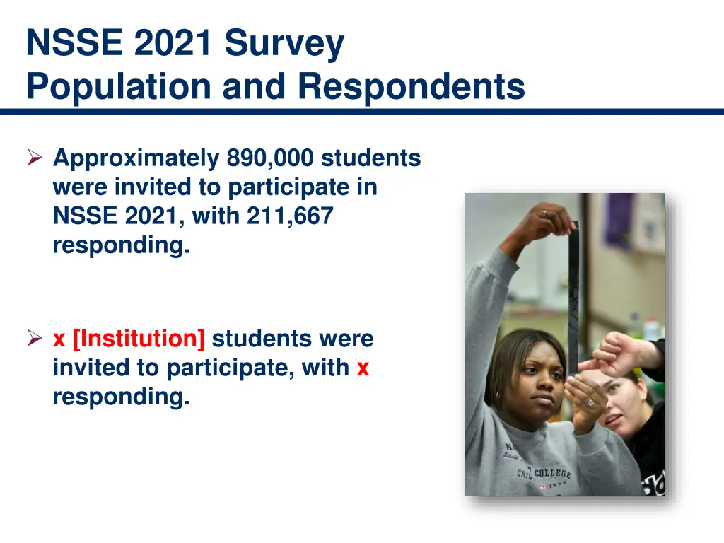 nsse 2021 survey population and respondents