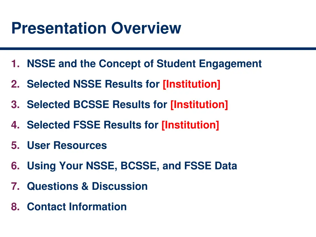 presentation overview