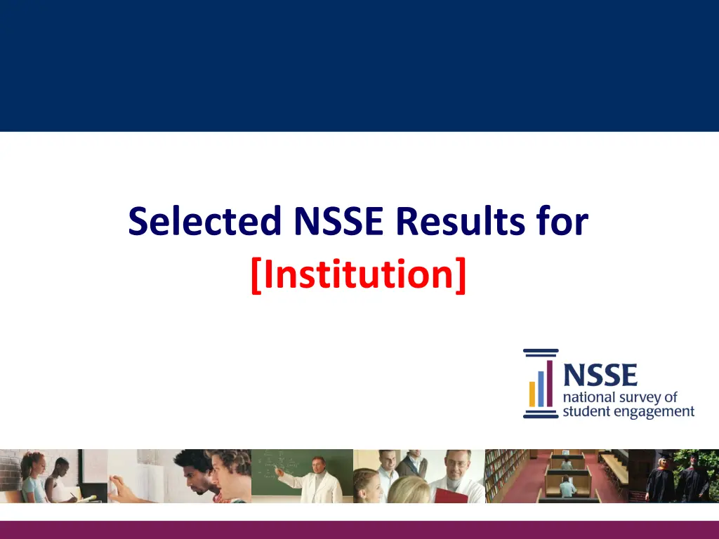 selected nsse results for institution