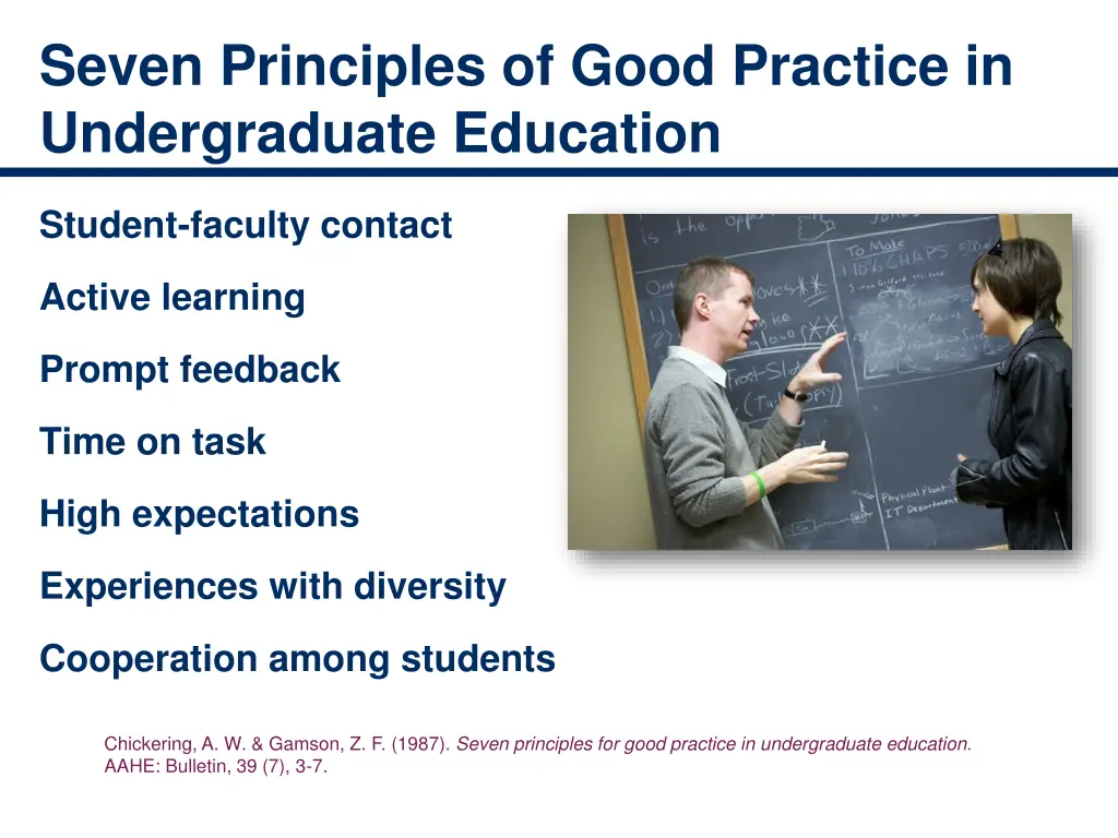 seven principles of good practice