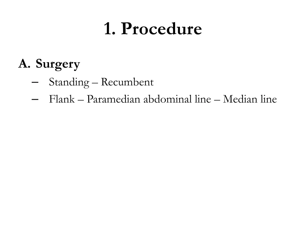 1 procedure