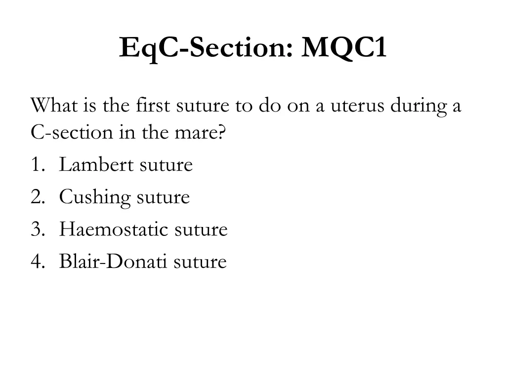 eqc section mqc1