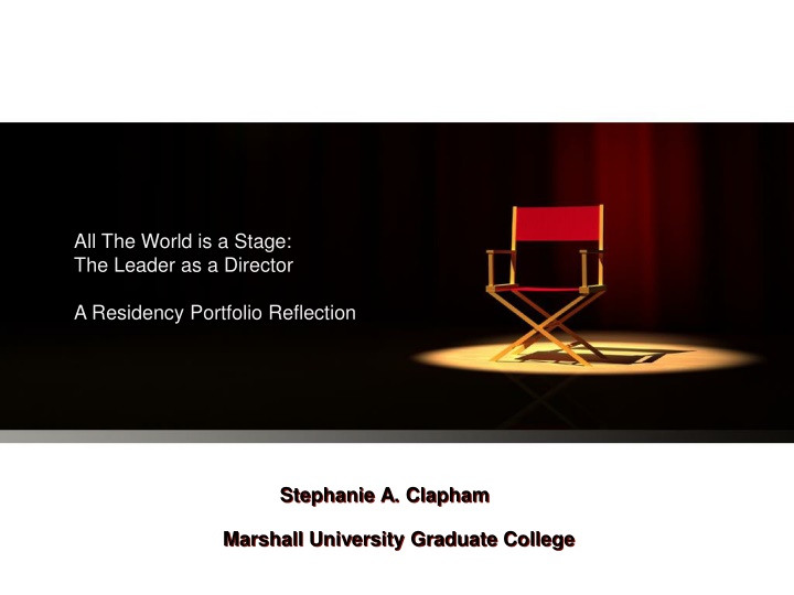 all the world is a stage the leader as a director