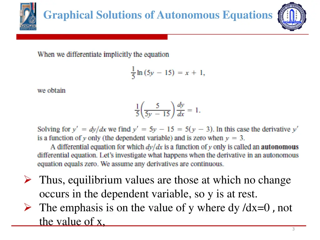 graphical solutions of autonomous equations 1