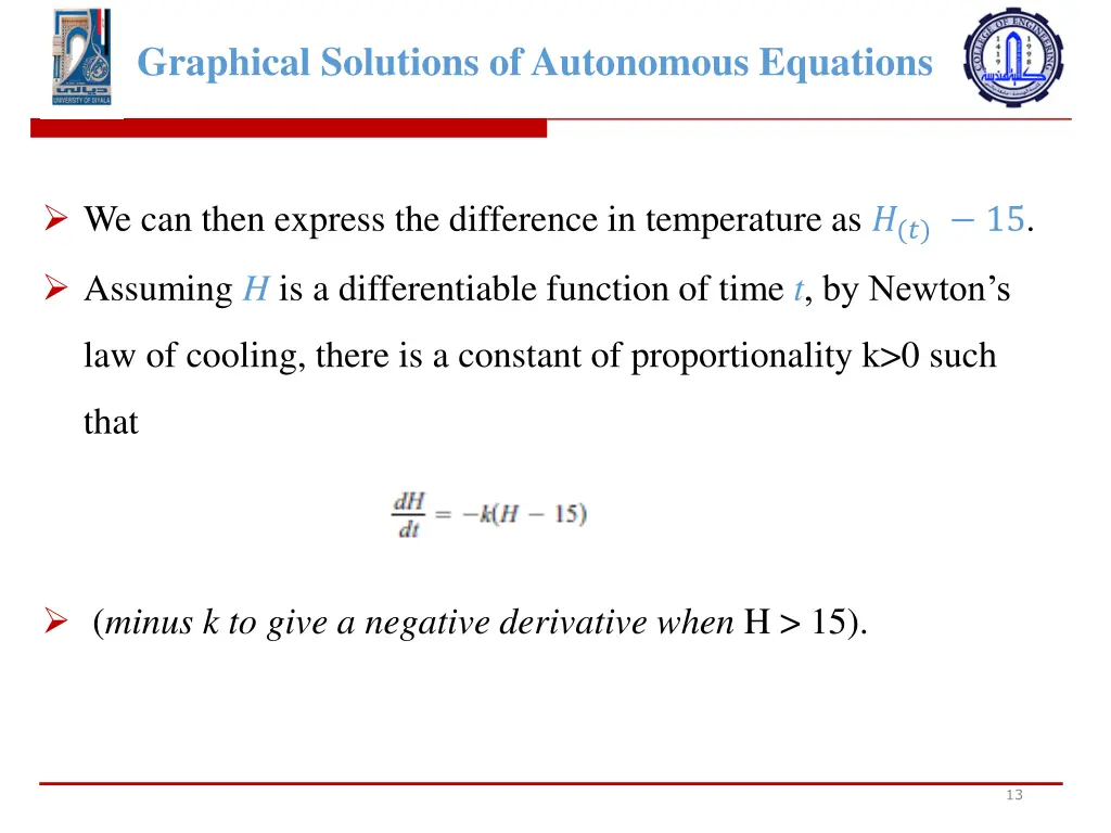 graphical solutions of autonomous equations 11