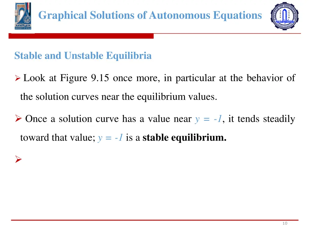 graphical solutions of autonomous equations 8