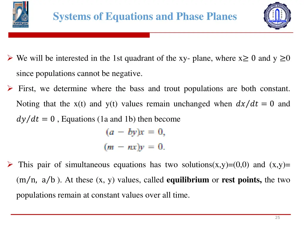 systems of equations and phase planes 3