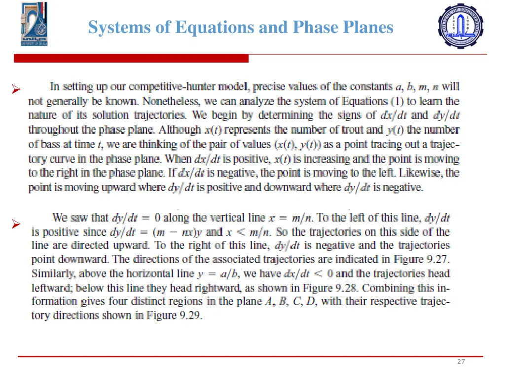 systems of equations and phase planes 5