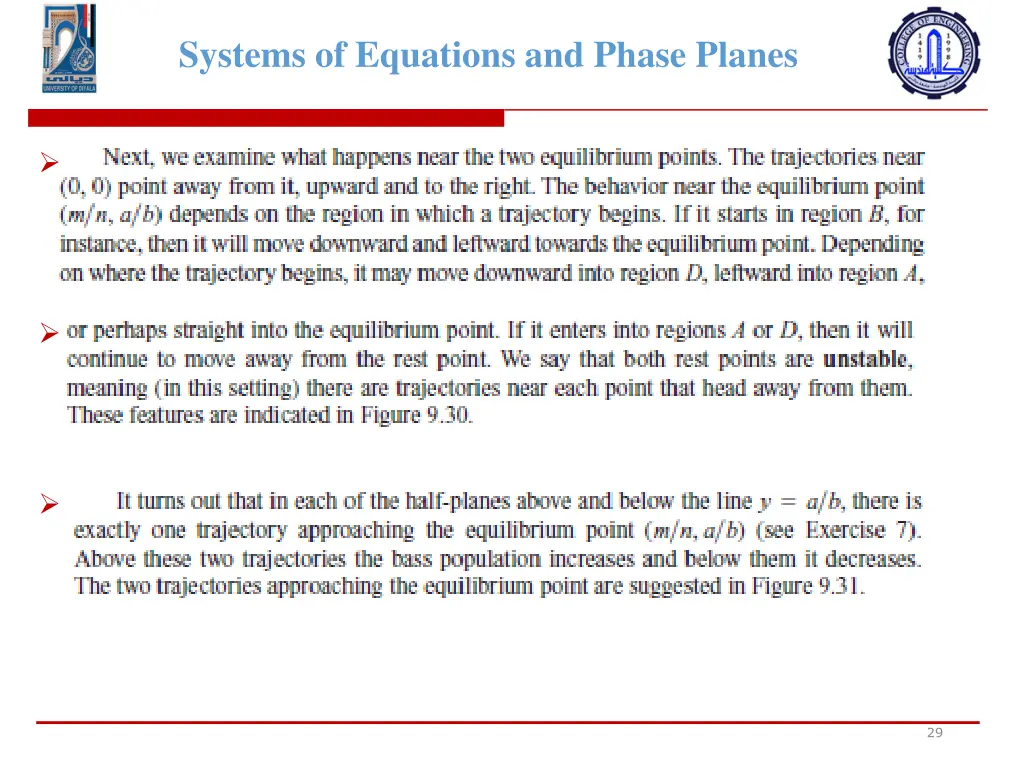 systems of equations and phase planes 7