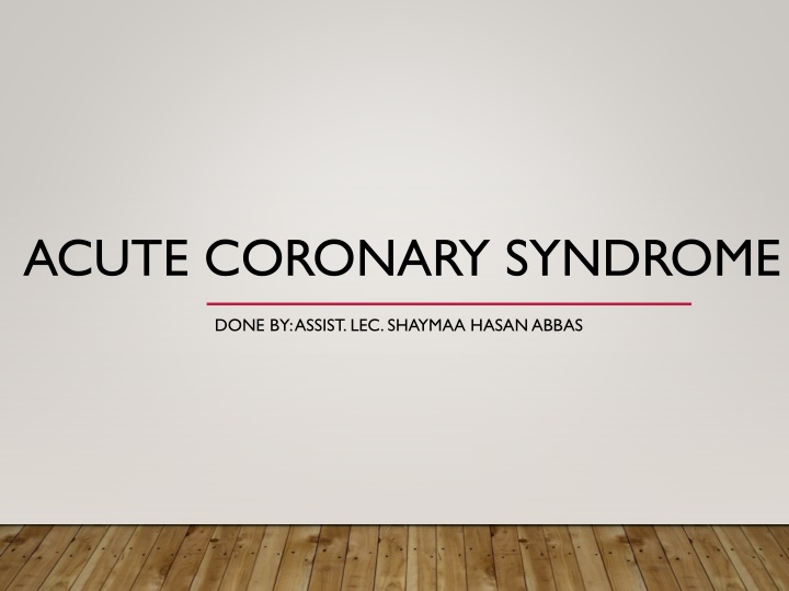 acute coronary syndrome