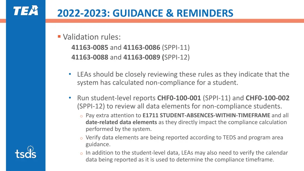 2022 2023 guidance reminders