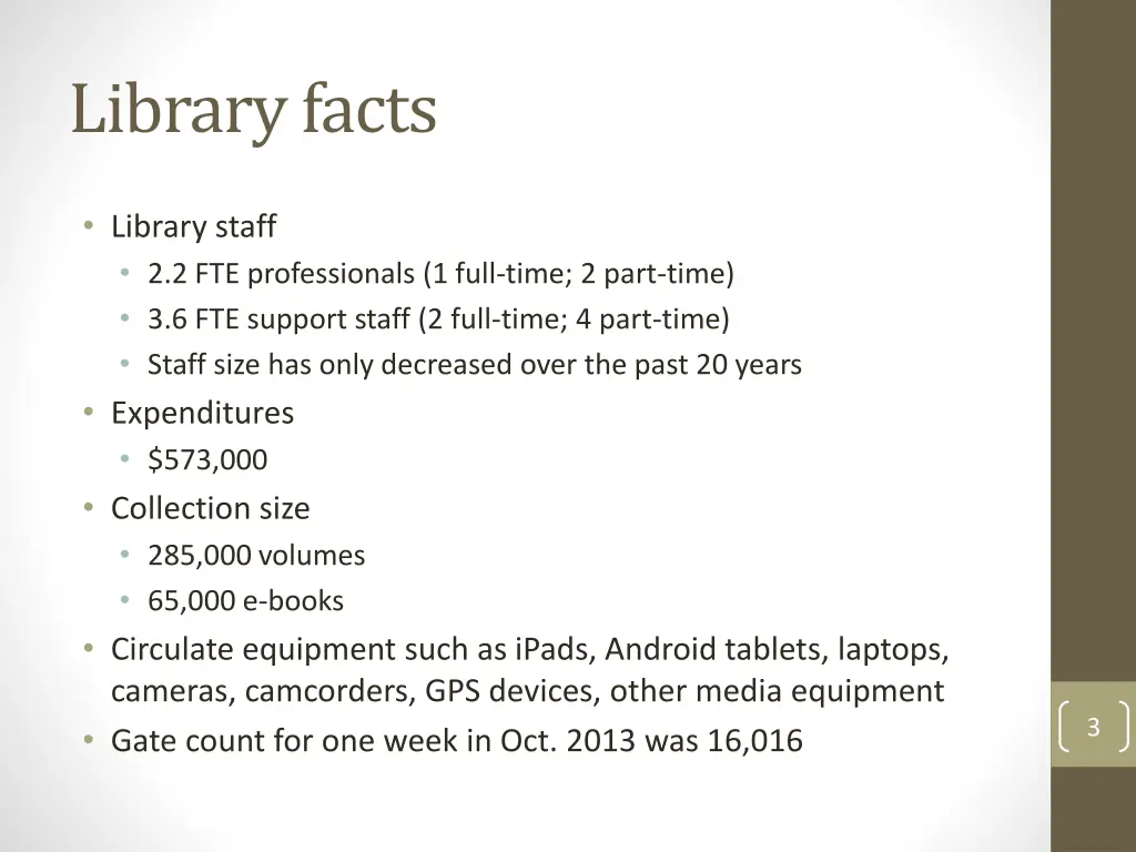 library facts